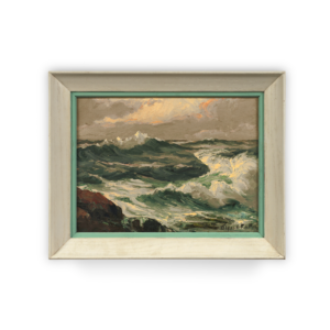 Ocean Waves Shore Scene Alfred Fuller Oil Painting