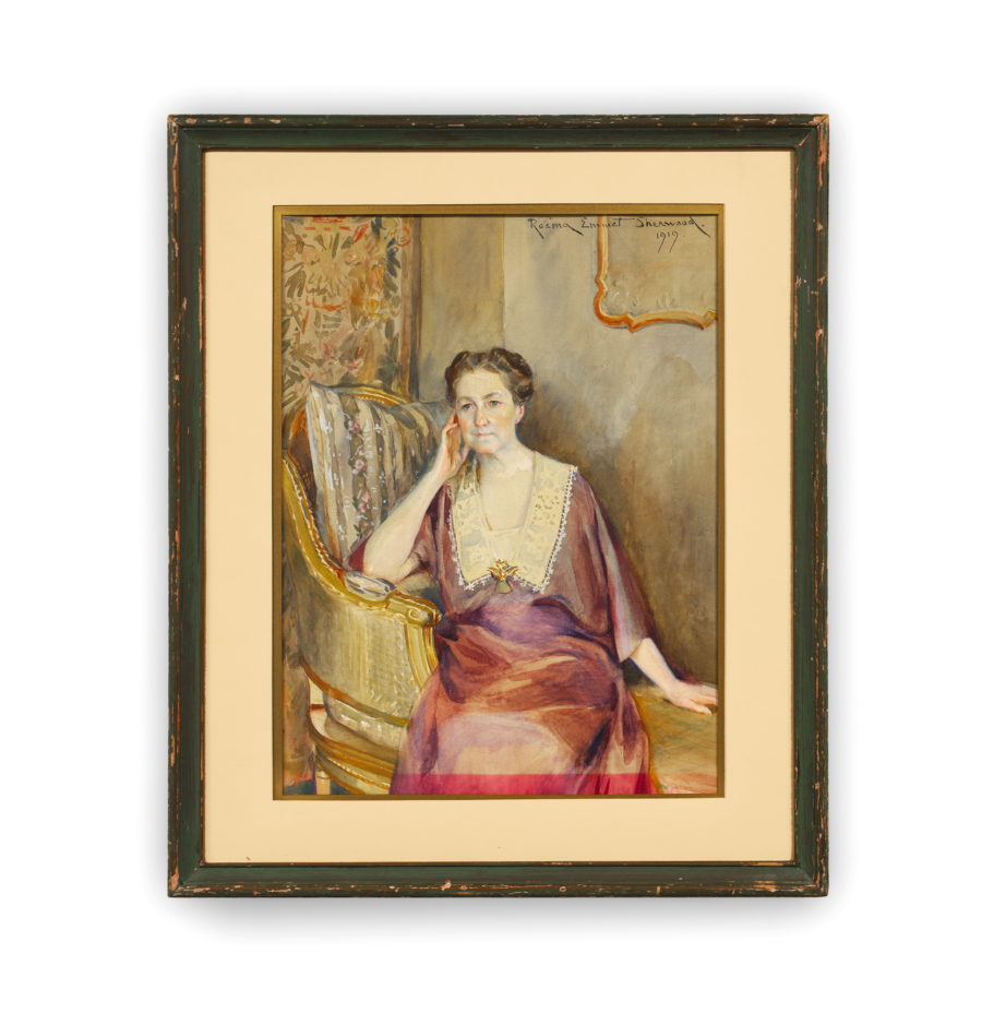 Rosina Emmet Sherwood 1919 Watercolor Portrait Painting