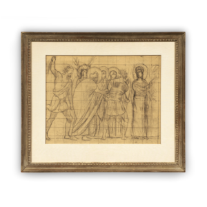 Pierre Puvis De Chavannes Charcoal Drawing