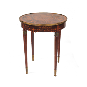 Antique French Marquetry Circular Side Table