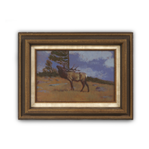 Elk Landscape Oil Painting by Salo