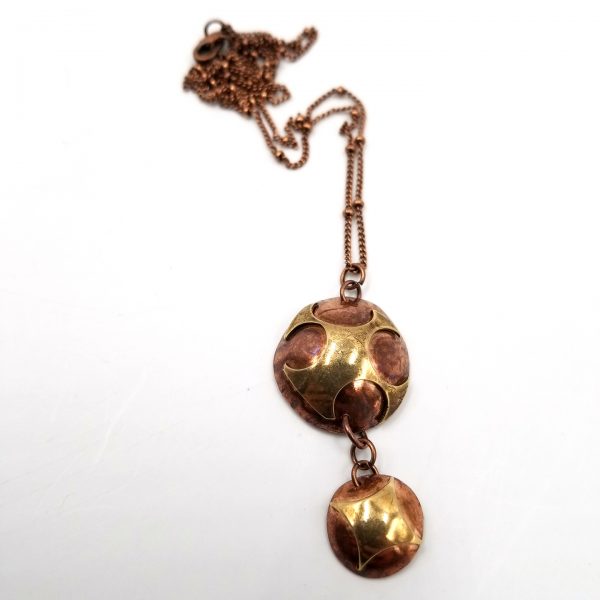 Brass and Copper spherical necklace