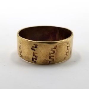 Brass ring with indentations
