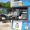 Bluetooth card skimmer hidden inside gas pump