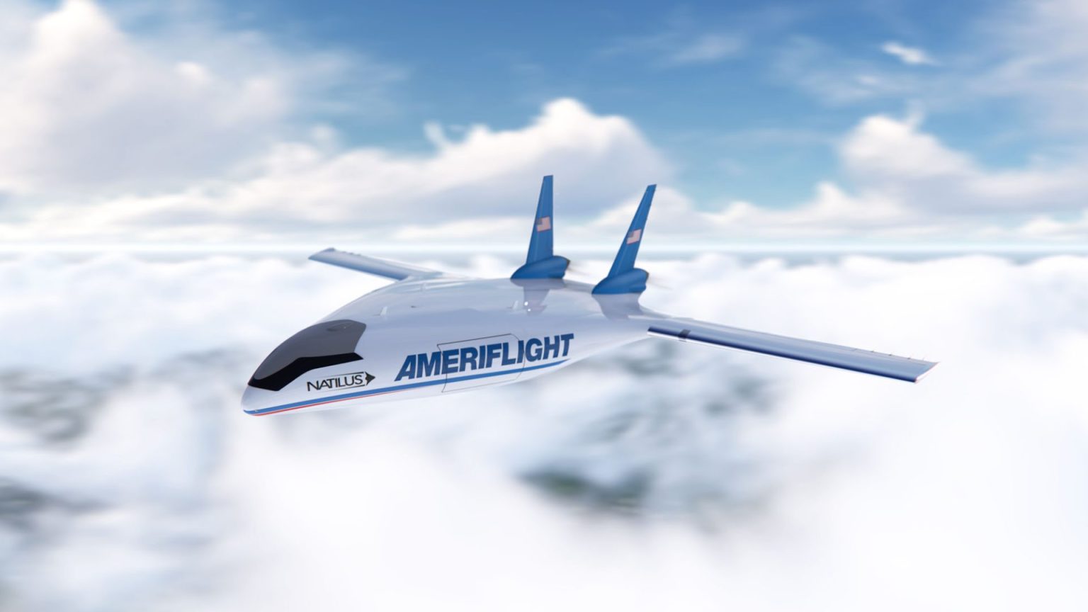 Ameriflight,regional feeder airline,Natilus,carbon emissions,blended-wing uniframe body,aerodynamics,usable volume,pilotless aircraft,autonomous freighter,low density cargo,large autonomous cargo planes,lower cost of operation,alternative power sources,autonomous aviation,reduce need for pilots,remote-controlled airplanes,air freight,shipping,e-commerce