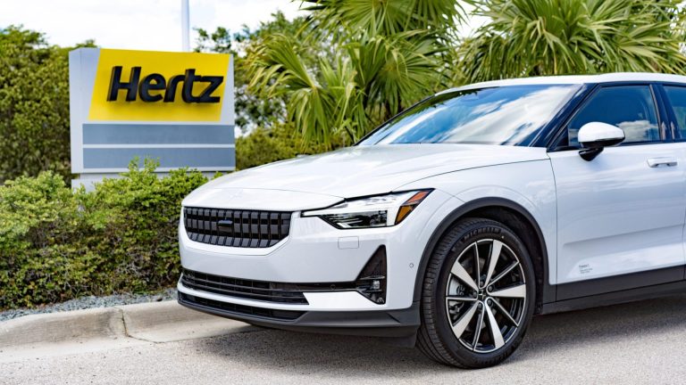 Hertz EV Car Rental with Polestar 2