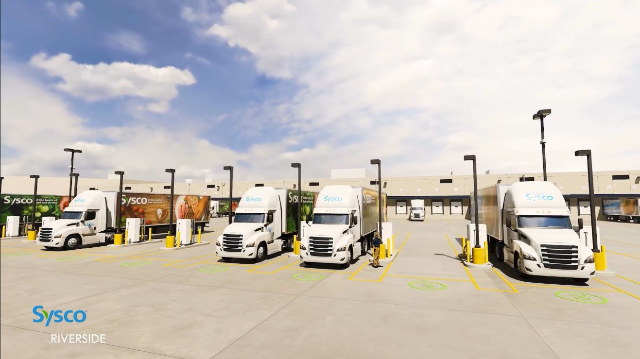 Sysco,electric vehicles,carbon emissions,sustainability,diesel trucks,delivery,foodservice,logistics,transportation,industry,renewable energy,california emissions