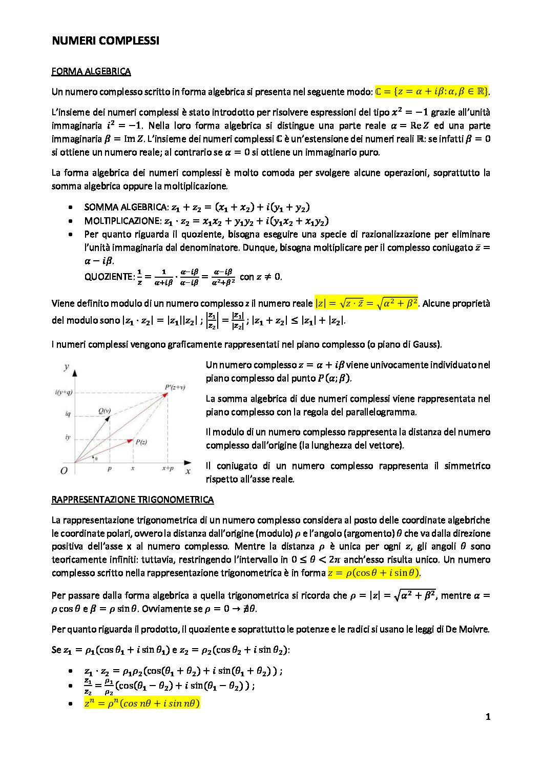 Analisi matematica 1 e geometria - Dispense Universitarie