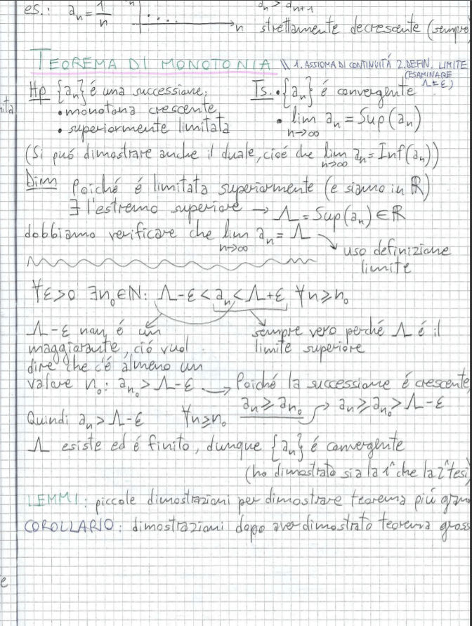 Analisi matematica 1 e geometria - Dispense Universitarie