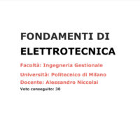 Fondamenti di Elettrotecnica (5 CFU)