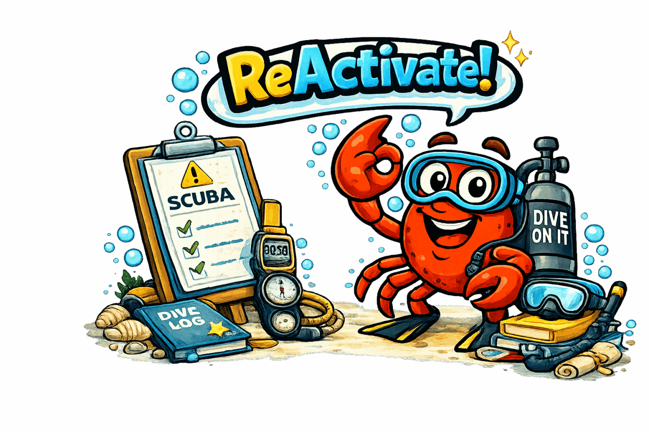 Dive On It Scuba Crabby Mascot