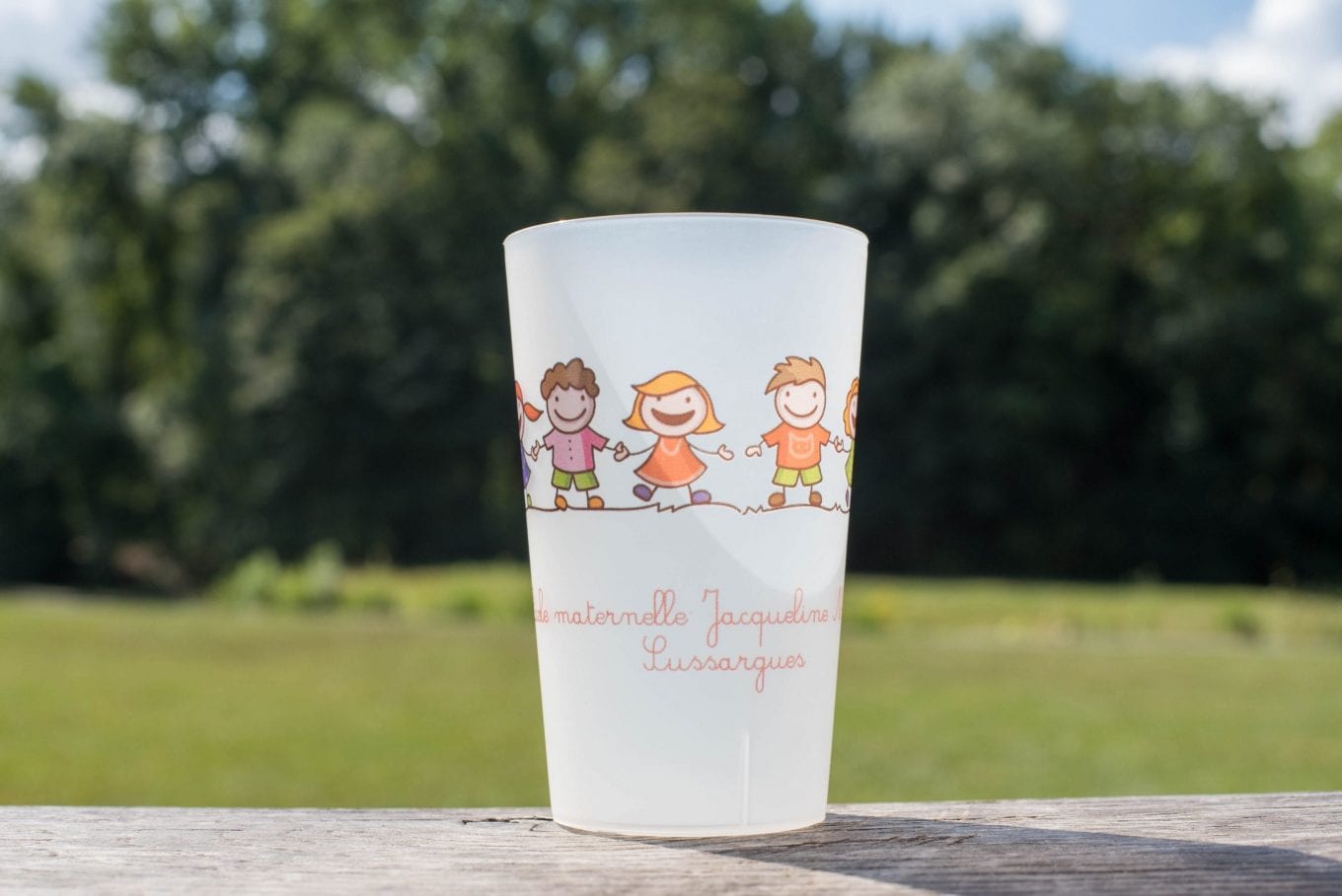 Gobelet personnnalisé pour école  Ecocup ® réutilisable pot à crayons