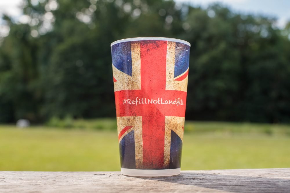 ecocup recyclable drapeau anglais