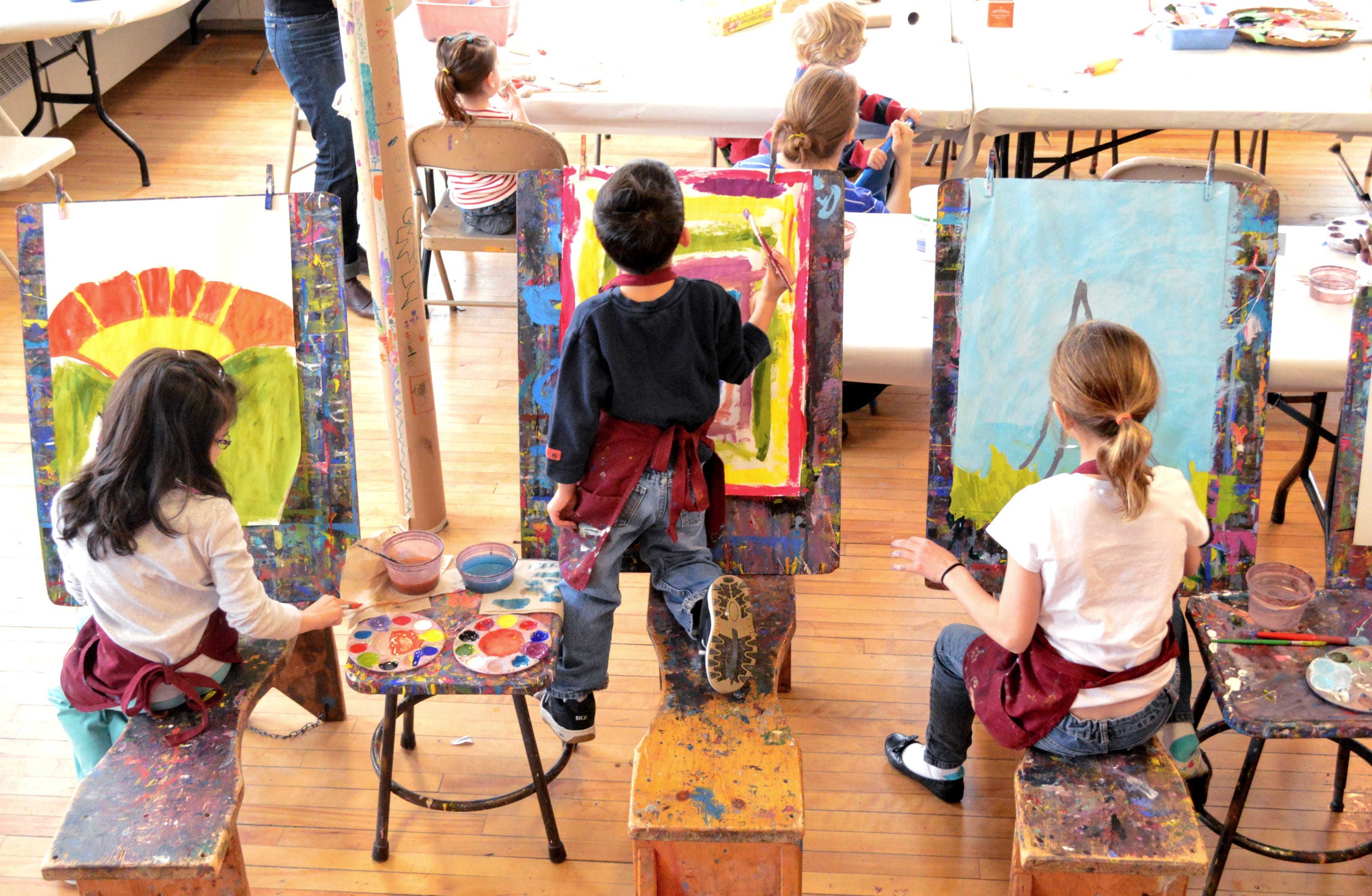 atelier peinture gouter anniversaire enfants