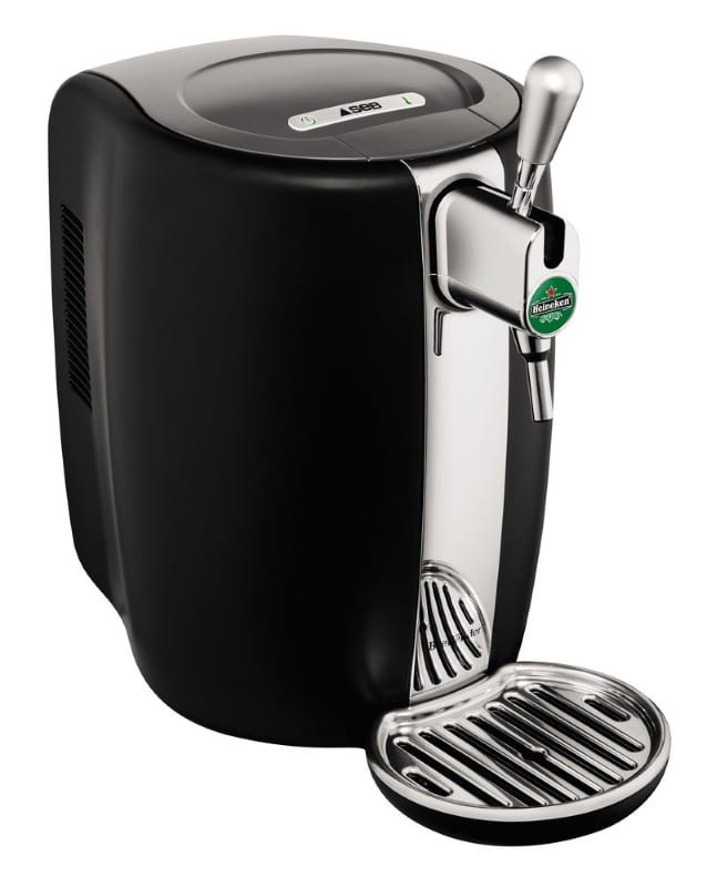 Tap2Go mobile 2-en-1 tireuse à bière avec réfrigérateur à boissons, pour  fûts Heineken de 5 l, réfrigérateur de 13 l, utilisable à la maison et  dans la voiture