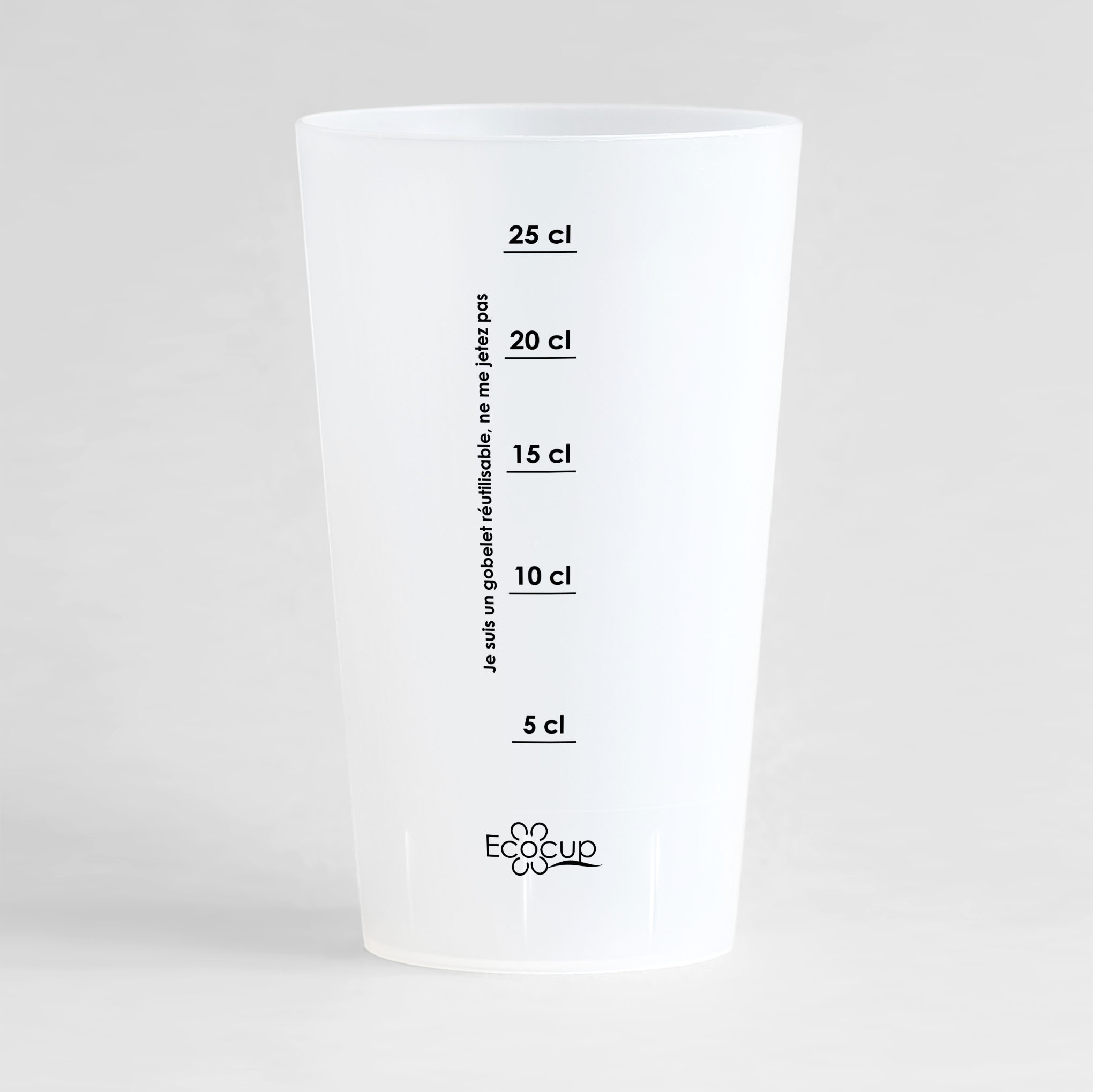 Ecocup personnalisé 500 ml sans BPA finition givrée