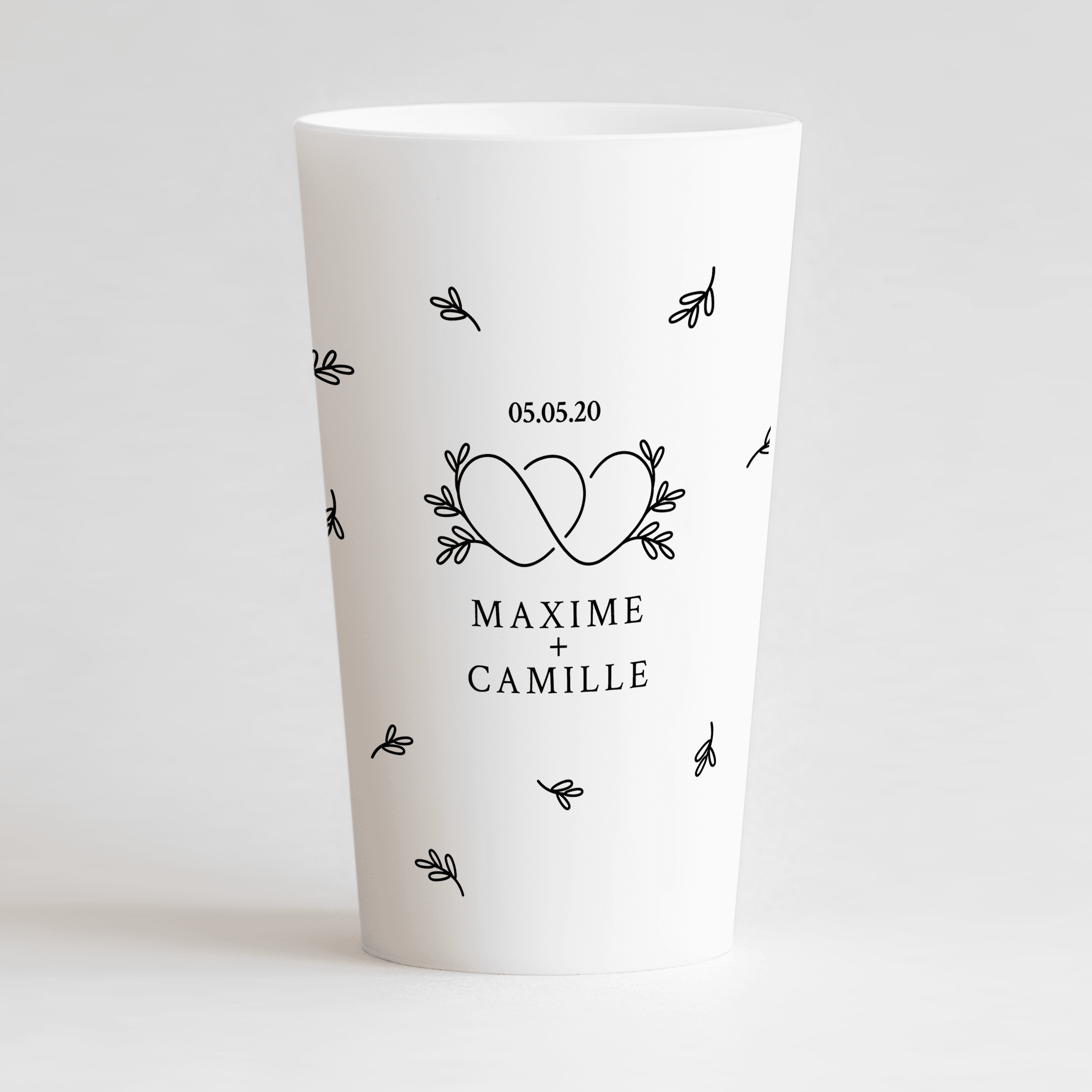 Gobelet Ecocup Mariage Trinquez à l'amour ! Personnalisé Réutilisable et  Ecocup