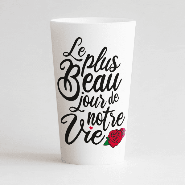 Date en calligraphie avec le(s) prénom(s) - Papier fait main +