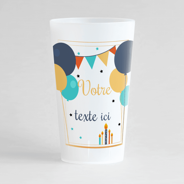 Gobelets Personnalisables & Réutilisables Anniversaire