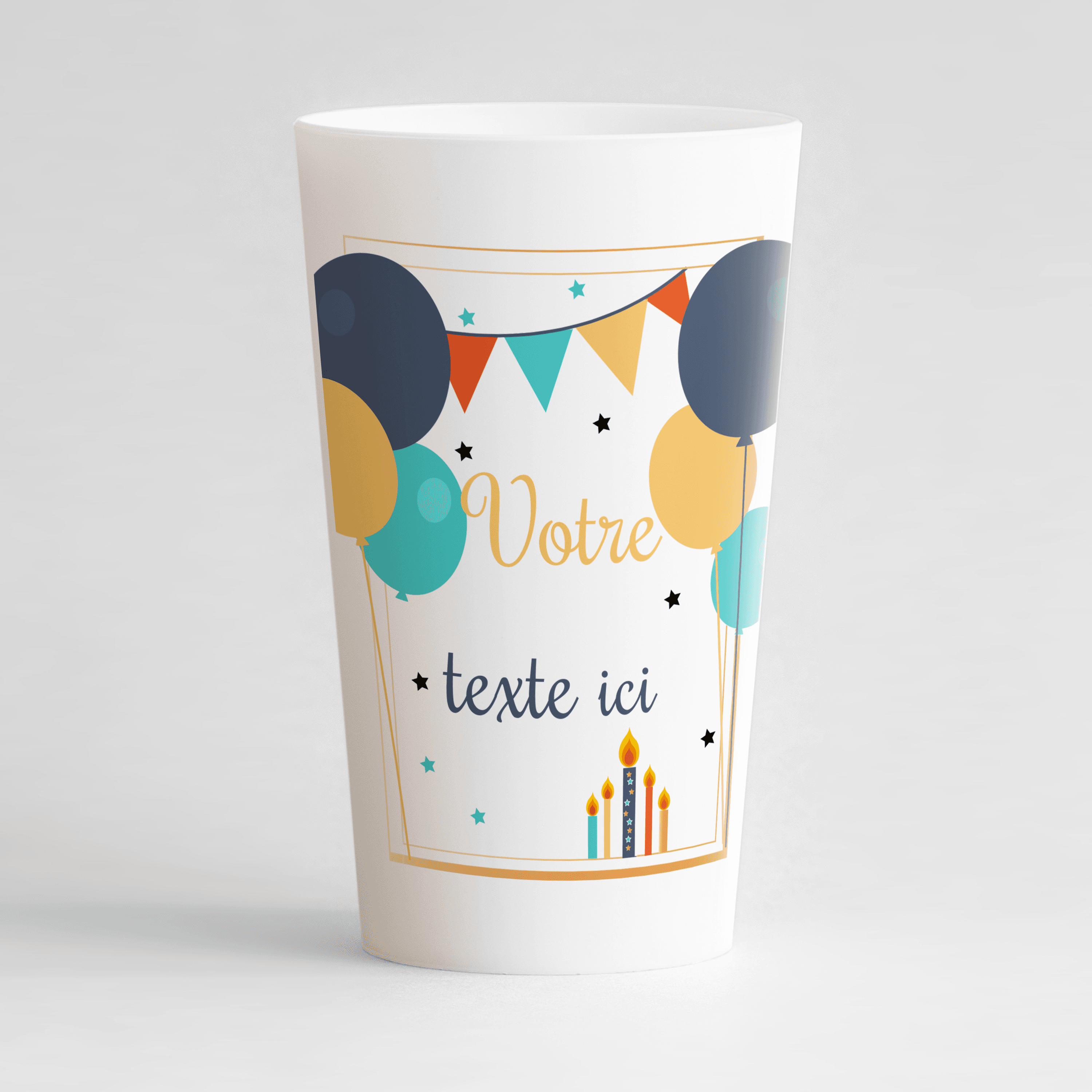 Gobelet personnalisable drôle  Verre Ecocup ® anniversaire festif