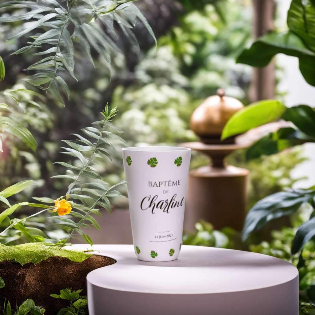 Gobelet Baptême Jungle Personnalisé Réutilisable et Ecocup