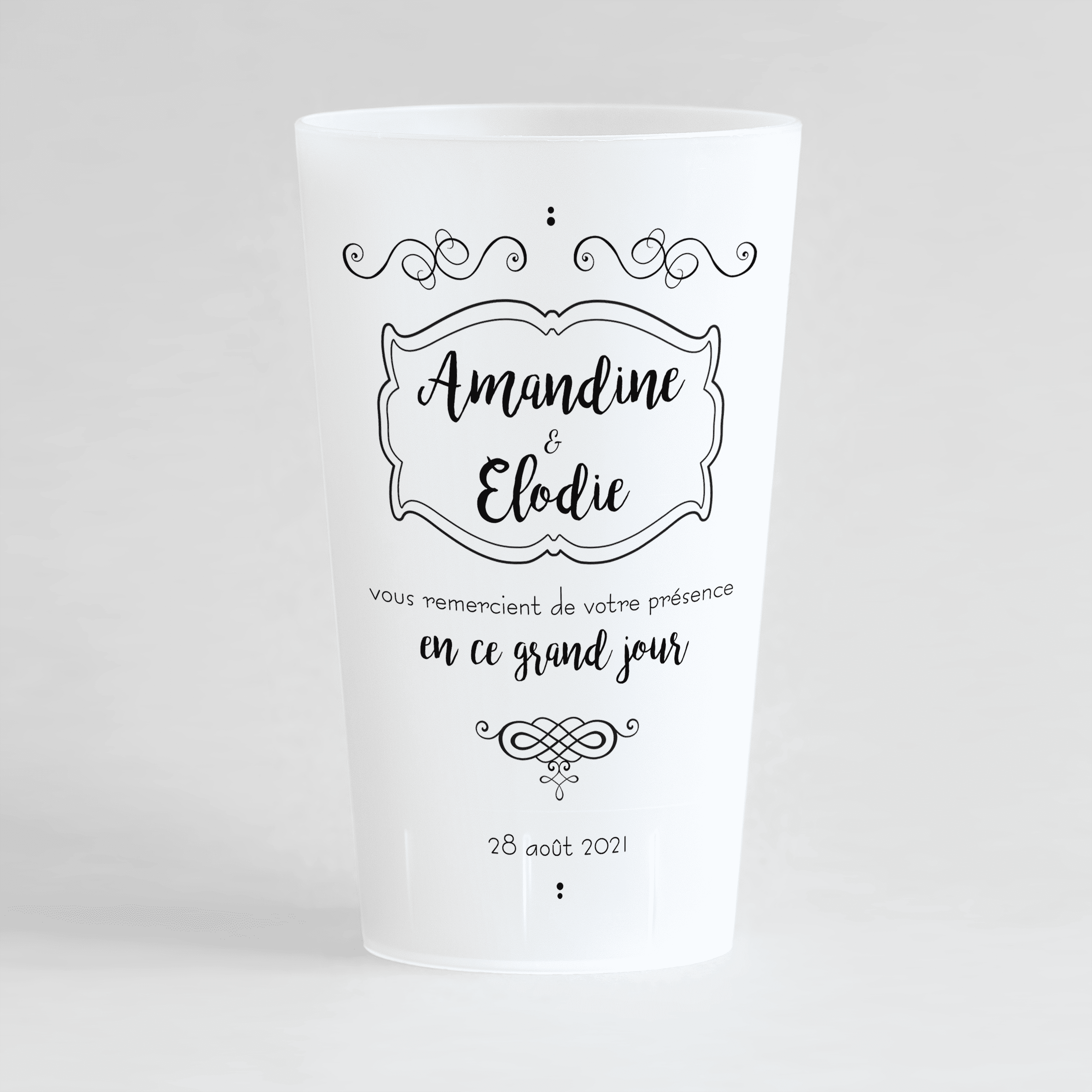 Gobelet mariage personnalisé - Ecocup Réutilisable