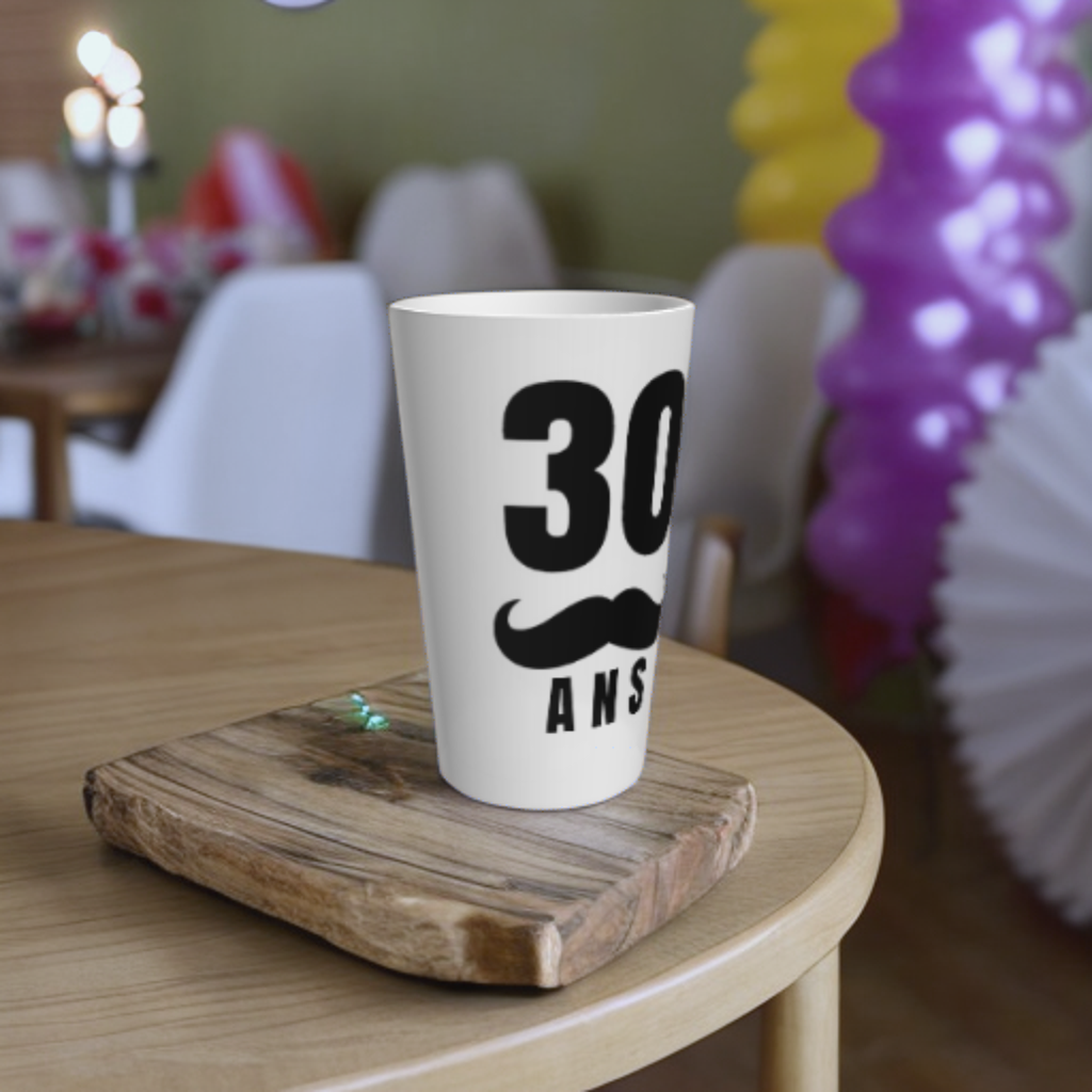 Gobelet anniversaire adulte Ecocup ® original à personnaliser MOUSTACHE