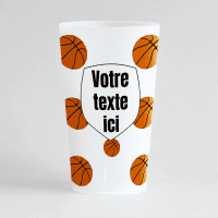 Un ecocup givré de face pour une équipe ou un club de basket.