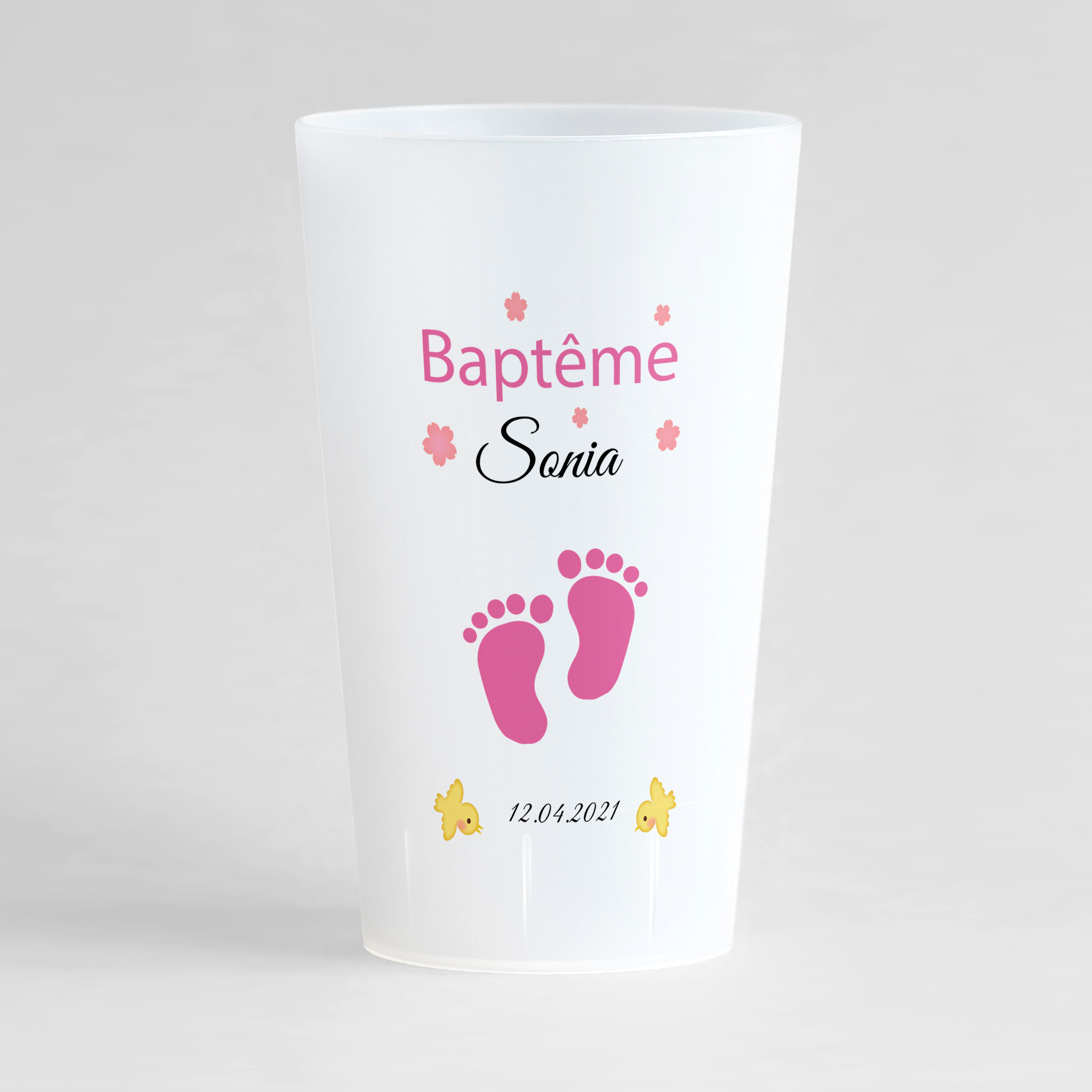 Gobelet Baptême Jungle Personnalisé Réutilisable et Ecocup