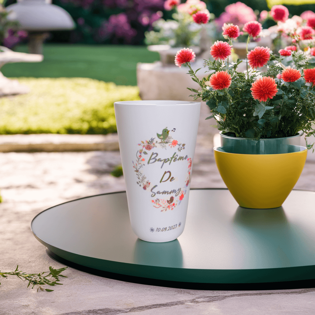 Gobelet personnalisable, ecocup anniversaire, mariage, baptême