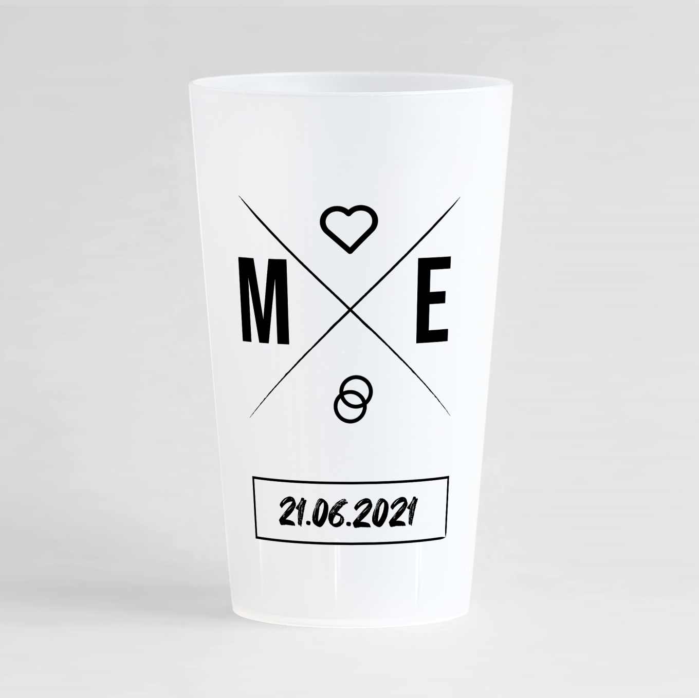 Gobelet de Mariage à Personnaliser, eco Cup personnalisé pour Mariage,  Verre Plastique Mariage (250) : : Cuisine et Maison