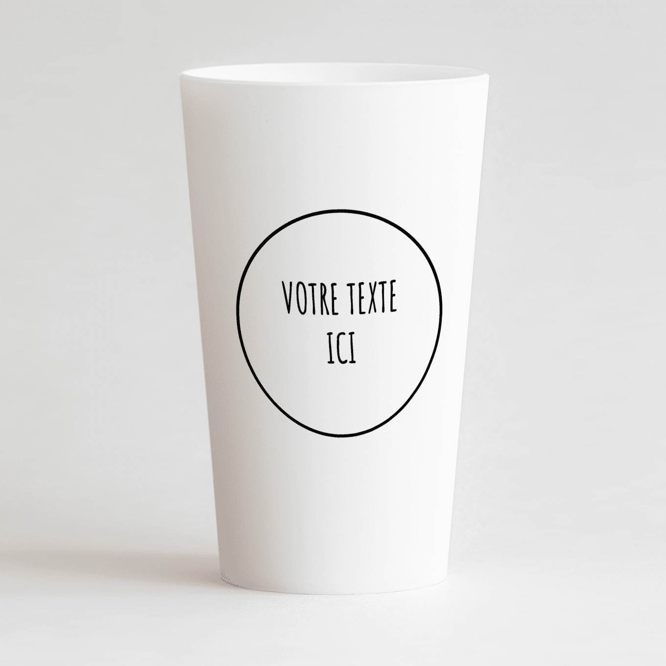 Un ecocup blanc de dos à personnalisaer comme vous le voulez pour votre mariage.