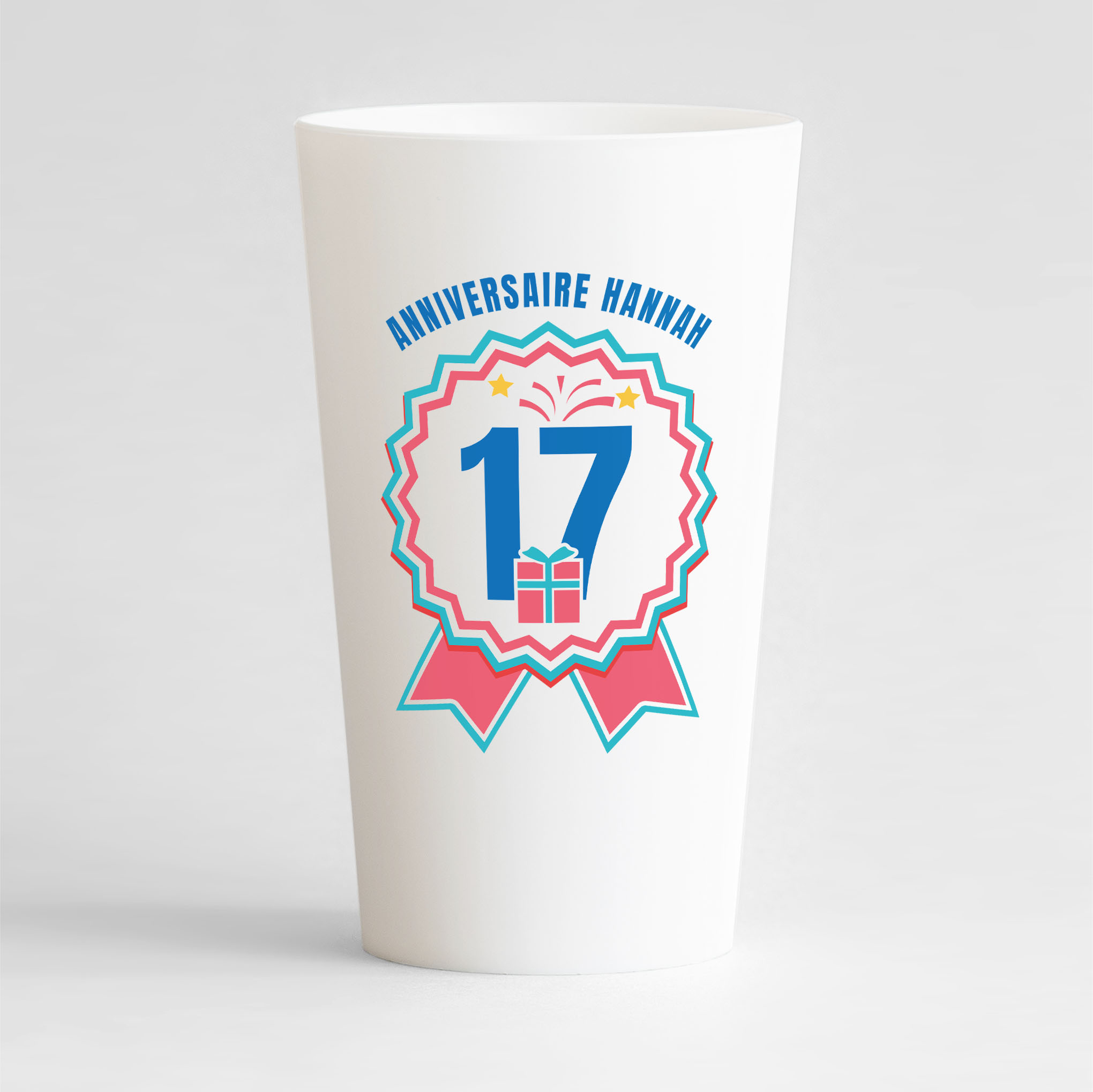 Gobelet Anniversaire marin chic Personnalisé Réutilisable et Ecocup