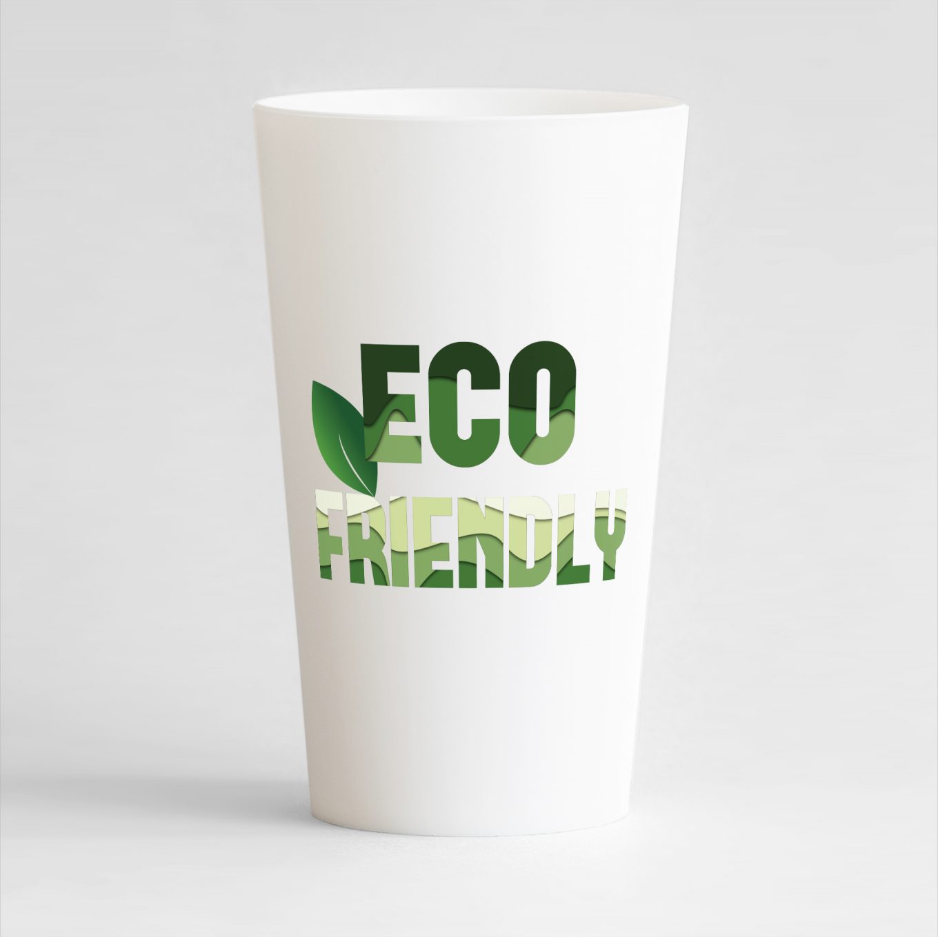 Ecocup Eco Friendly blanc face