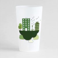 Gobelet Ecocup Green Sky givré de face