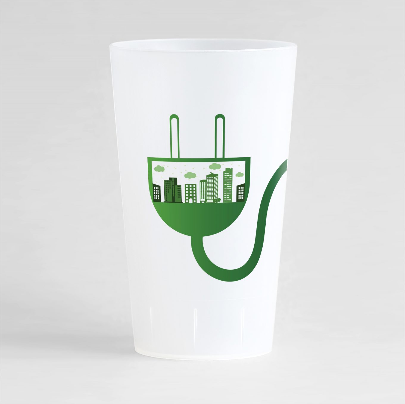 Ecocup green connected face avant givré