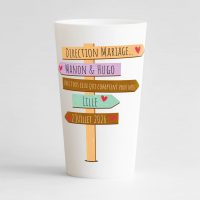 ecocup personnalisé direction mariage face blanc