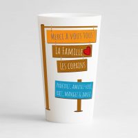 ecocup mariage personnalisé panneaux oranges & bleus dos blanc