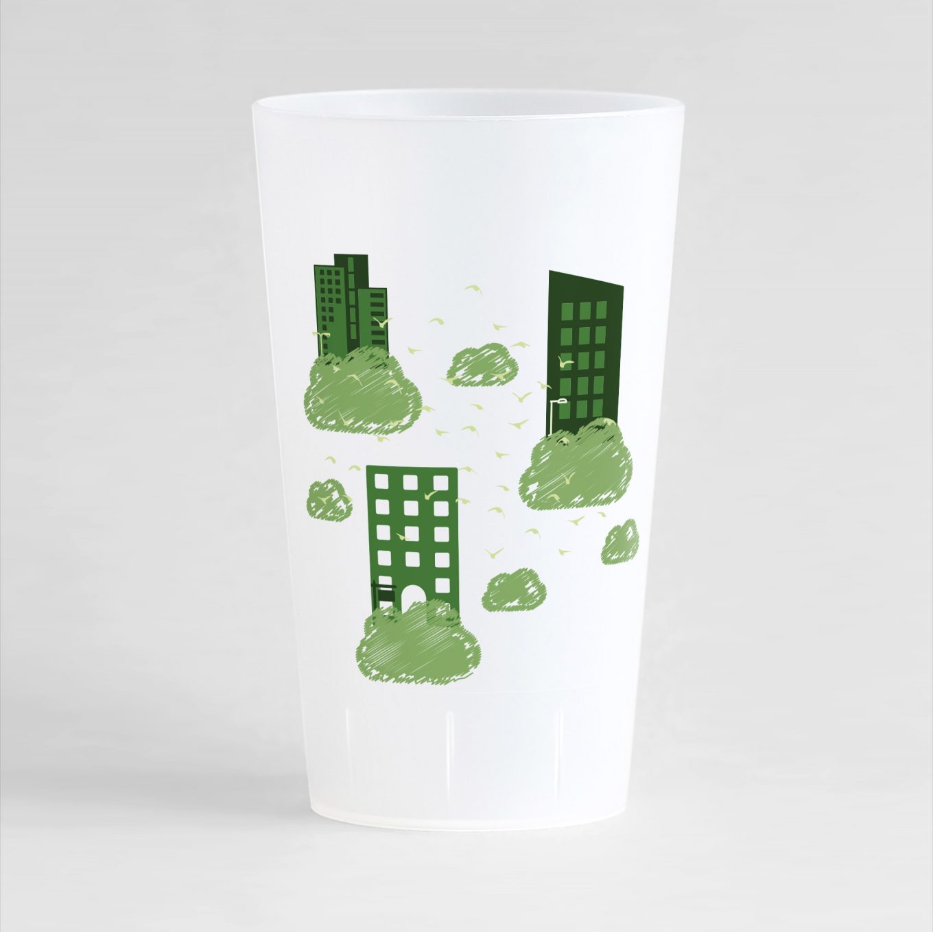 Ecocup gobelet éco-responsable green clouds givré