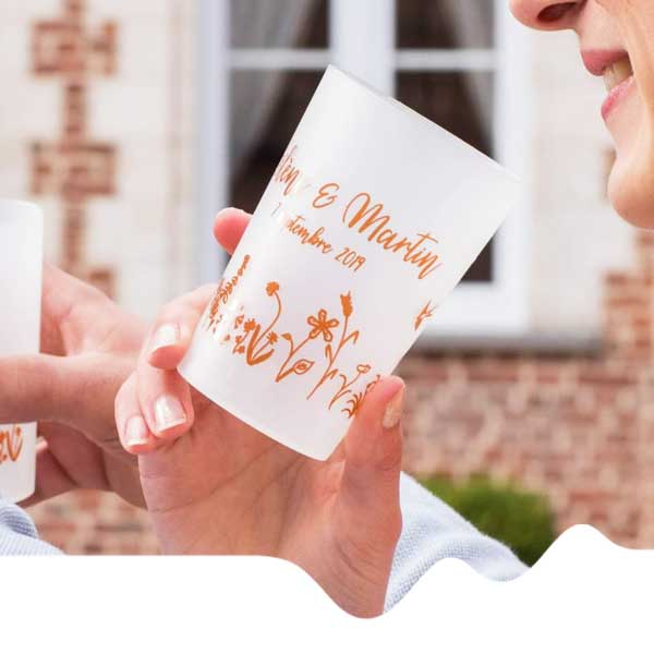 joli gobelet Ecocup pour mariage