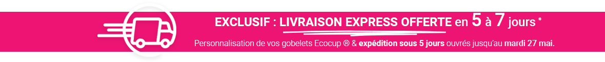 ecocup livraison offerte en 5 jours