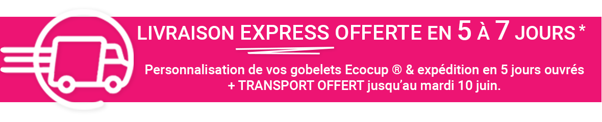 ecocup livraison offerte en 5 jours