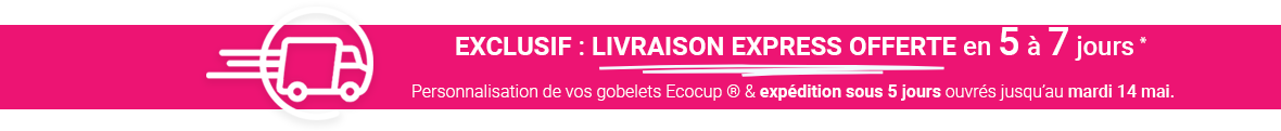 ecocup livraison offerte en 5 jours