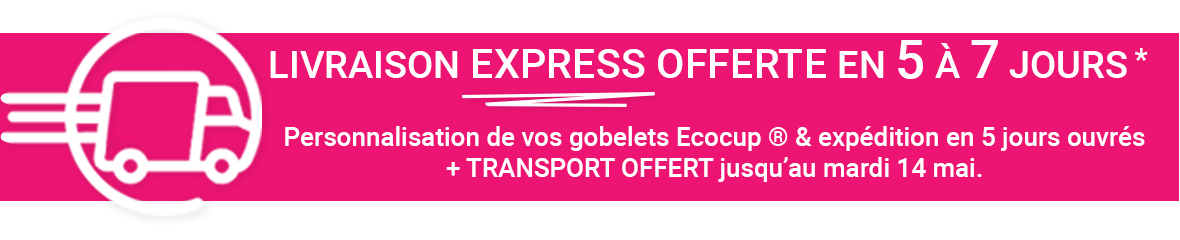 ecocup livraison offerte en 5 jours