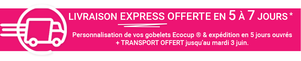ecocup livraison offerte en 5 jours