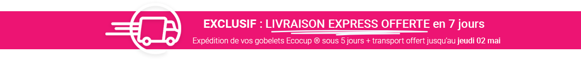 ecocup livraison offerte rapide