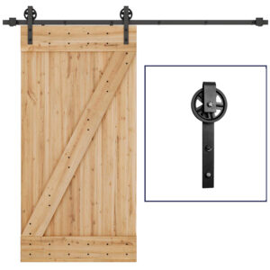 L type sliding barn door roller kit