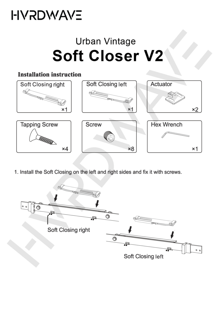 Elitaco HVRDWAVE SFD-ISDF-Soft Closer