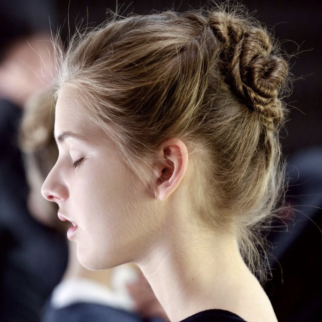 Australian Fashion Week Sydney model with messy upstyle hairstyle done by Headcase Hair Potts Point Sydney