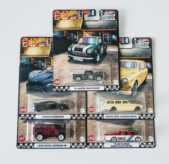 Hot Wheels Car Culture 2022 Boulevard Mix I Complete Set 46-50 GJT68-956I